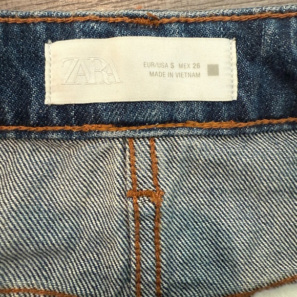 Zara (BRAND NEW) Blue Mini Skirt, Size medium - Picture 9 of 9